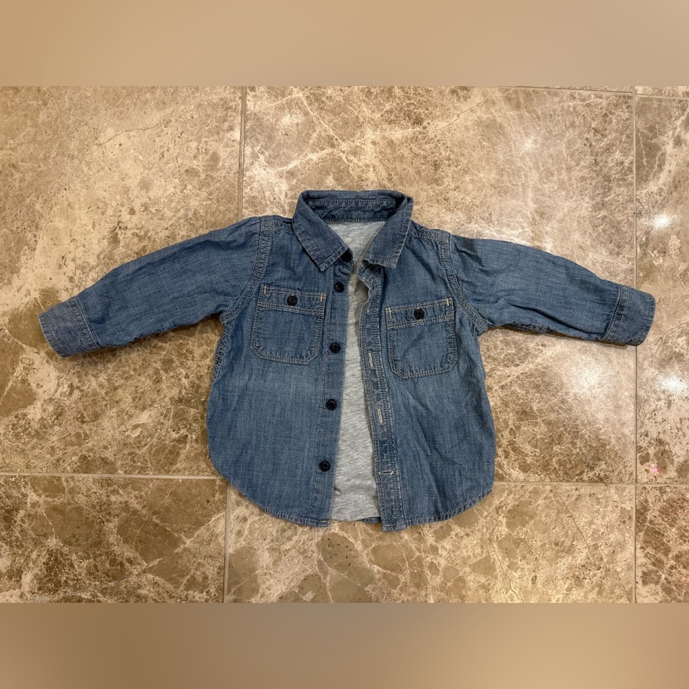 GAP Kids Denim Jacket/Shirt Lined 12-18months